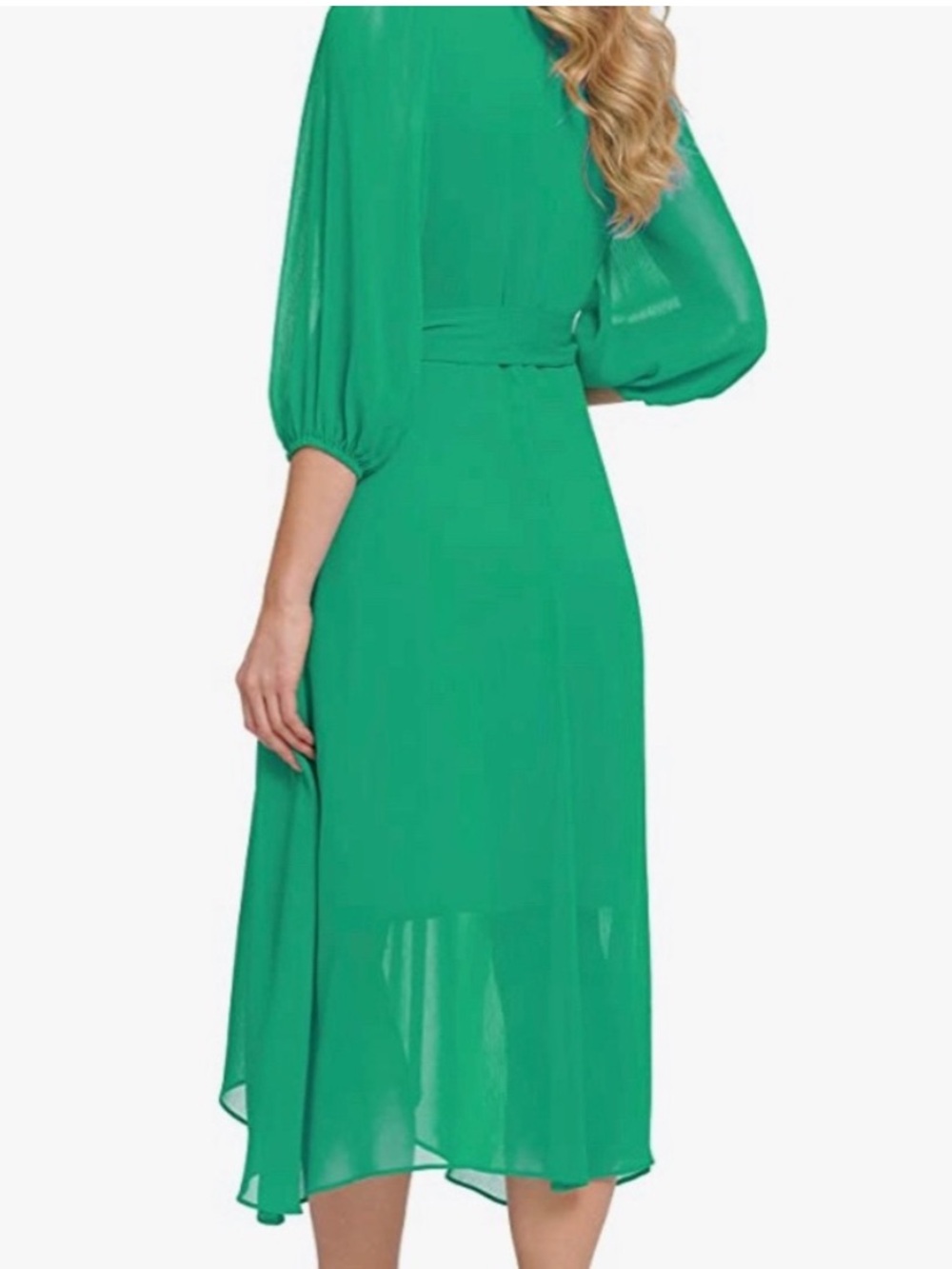 **NWT** DKNY High-Low Faux Wrap Dress - Picture 2 of 6